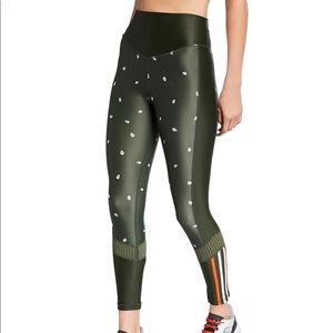 upside green skull leggings